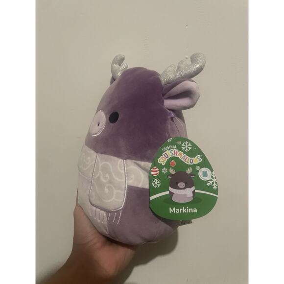 Squishmallows MARKINA the Purple Reindeer 2023 Winter Squad 8" NWT - Picture 2 of 3